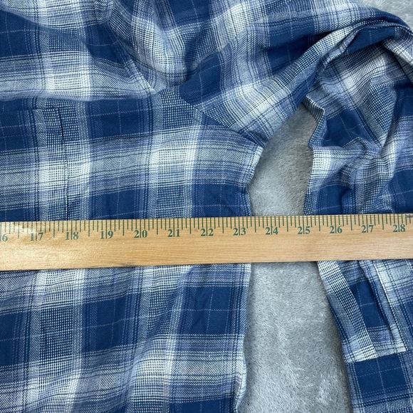 Weatherproof Women's XL Plaid Blouse Blue e0783 - Picture 6 of 9